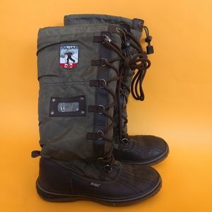 Pajar Women Boots winter snow sz 5 / 5 1/2 green